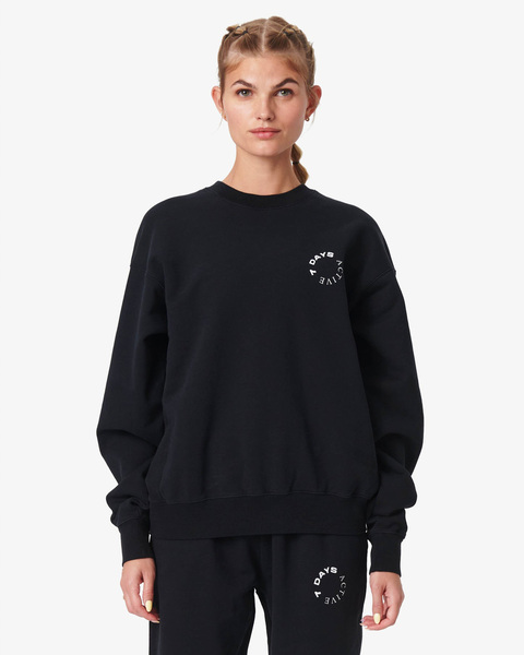 Sweatshirt Organic Crew Neck Black 1