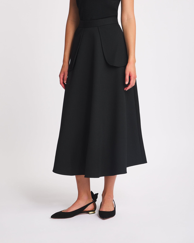 RÓHE Skirt A-line External Pocket  Black 34