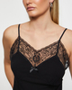 Acne Studios Topp Camisole Lace Crepe Jersey Svart 36