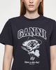 Ganni T-Shirt Basic Cotton Witch Relaxed Phantom  XL