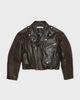 Acne Studios Jacket Biker Leather Mörkbrun 38