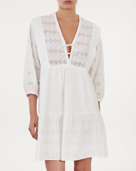 Klänning Misa broderie dress Vit 1