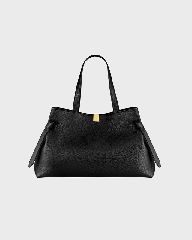 YUZEFI Gyoza Tote Pebble Bag  Black ONESIZE