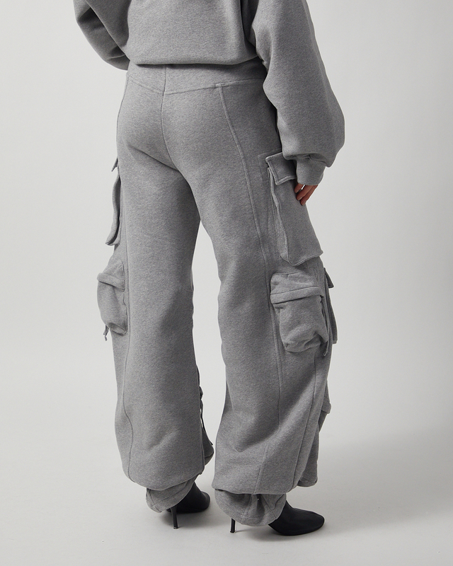 The Attico Byxor Cotton Jersey  Grey melange IT 40 (EUR 36)