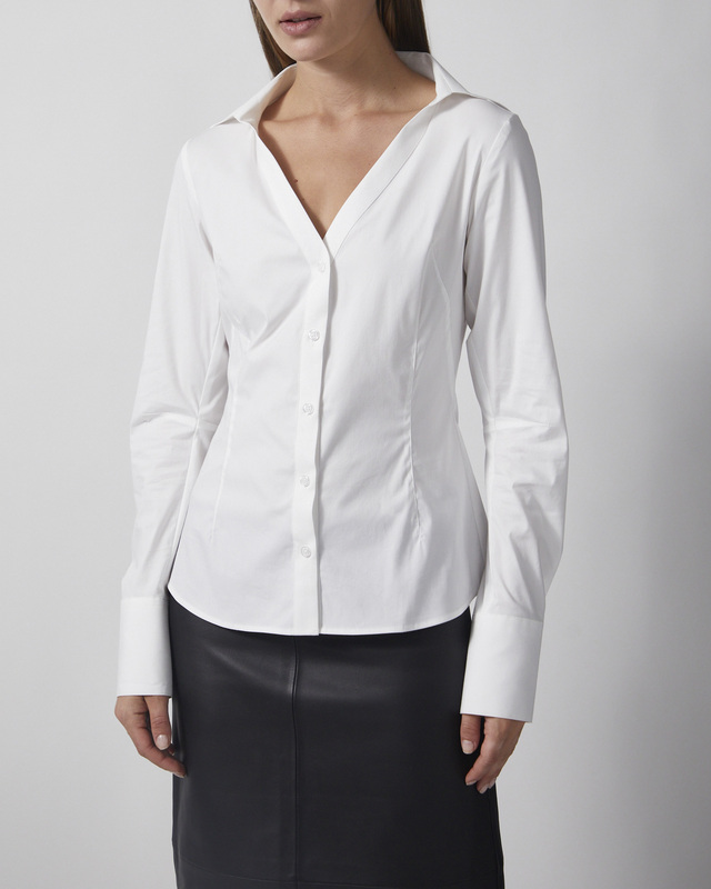 Wakakuu Icons Skjorte Pheobe Cotton Stretch White XL
