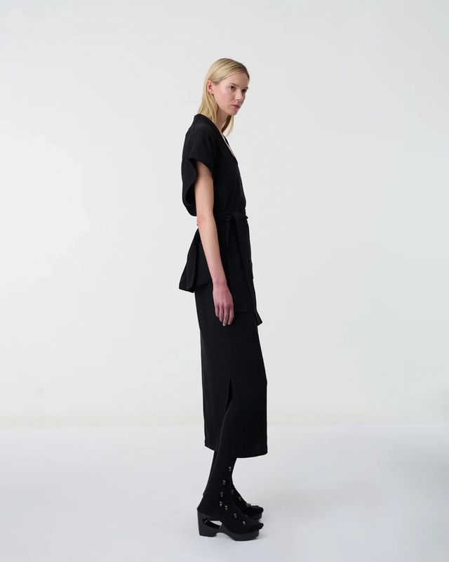 LEONI Kjol Aeren Double Viscose Svart 38