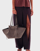 YUZEFI Large Mochi Suede Bag  Taupe ONESIZE