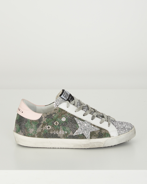 Sneakers Super-Star Lurex Camoulage Glitter Military green 1