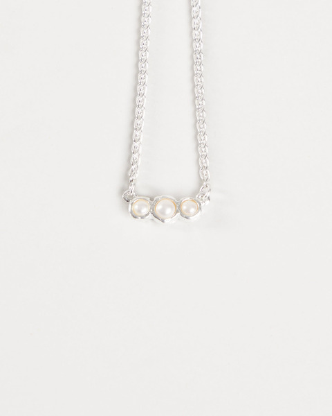 Trio necklace Icons Silver/vit ONESIZE 1