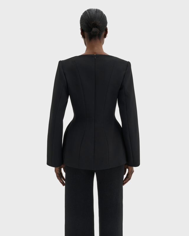Malina Topp Ninni Cut-Out Shoulder Hourglass Black 36