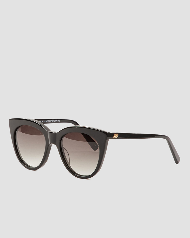 Le Specs Sunglasses Supermoon Svart/grön ONESIZE