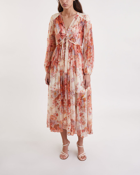Klänning Gathered Yolk Maxi  Creme 1