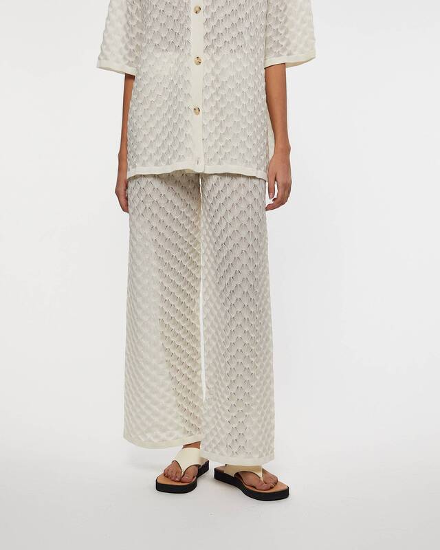 Malina Byxor Alissa Knitted  Beige S