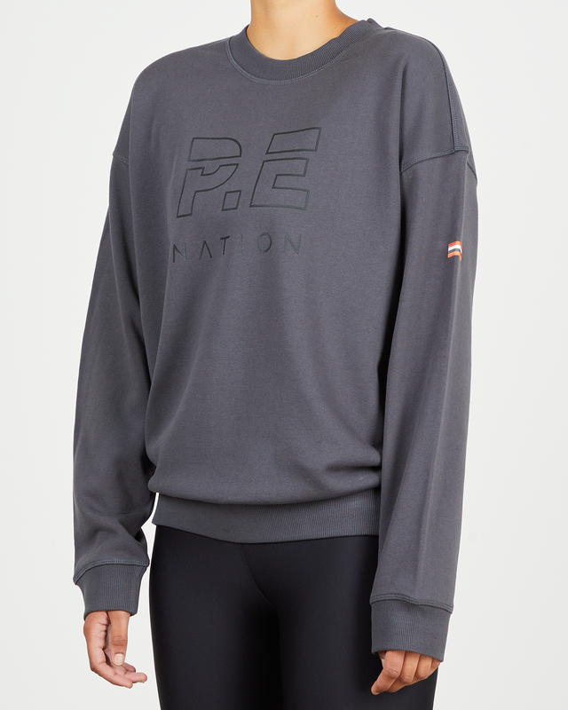 pe nation heads up sweater black