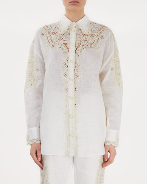 Skjorta Laurel Embroidered  Ivory cream 1