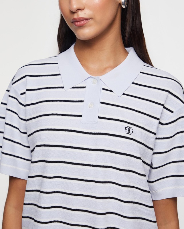 The Garment Top Polo Madison Tennis Print UK 12 (EUR 40)
