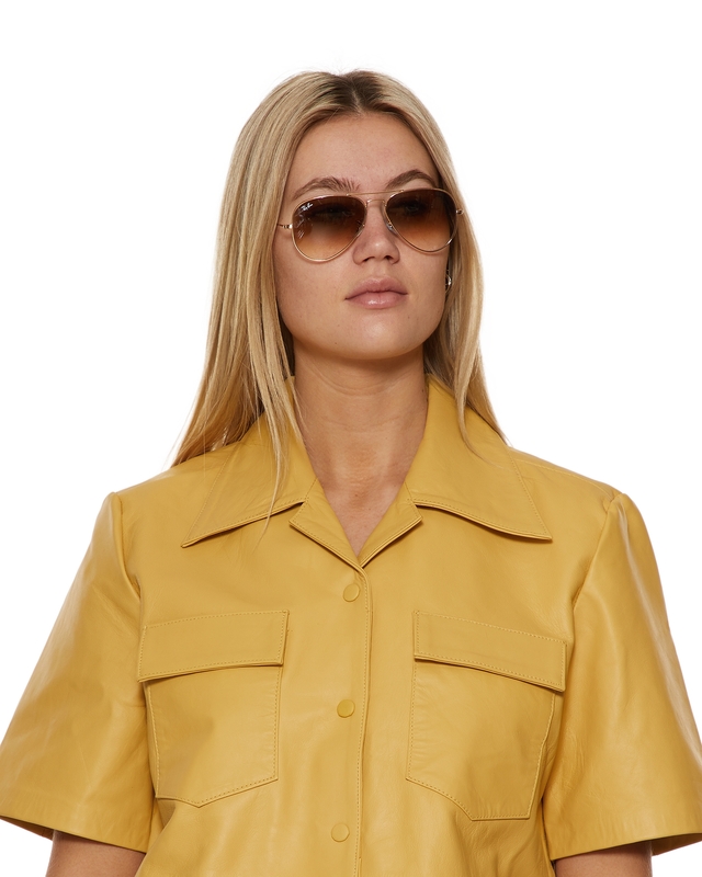 Ray-Ban Sunglasses Aviator Metal 55 Gold ONESIZE