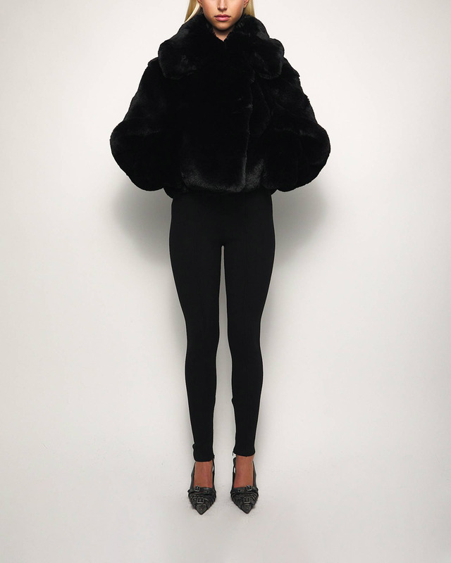 Acne Studios Jacket Faux Fur Collar  Black 34