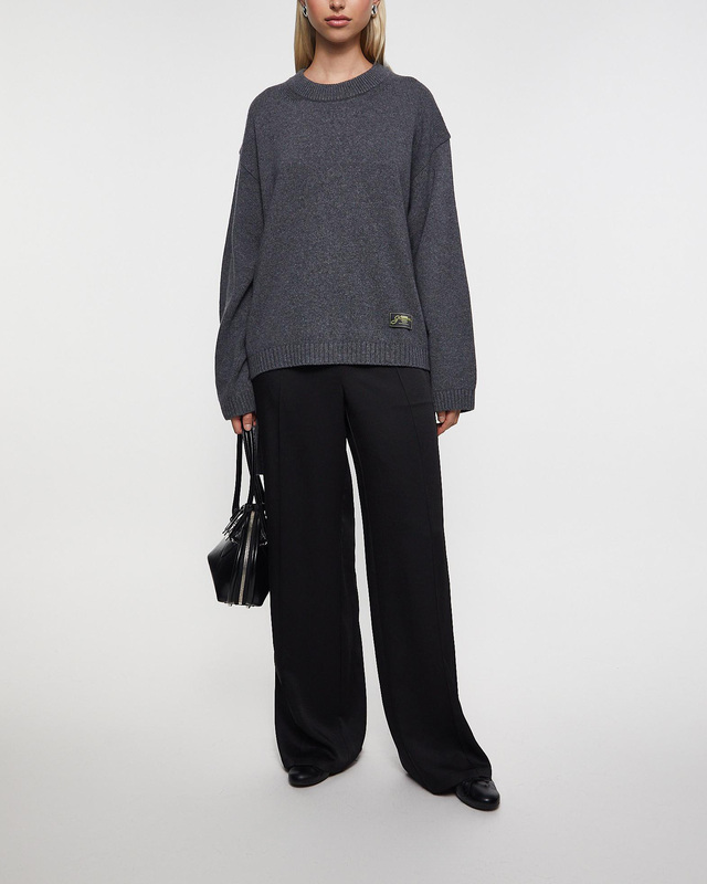 Ganni Sweater Future Wool Mix Oversized O-neck Phantom  L-XL
