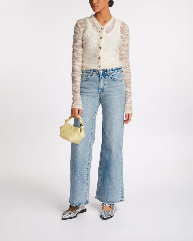 GANNI Kofta Alpaca Mohair Boucle Egret XS