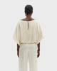 Malina Bluse Havanna Boat-Neck Puff-Sleeve Pearl 38