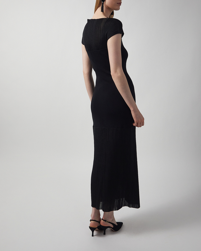 Dagmar Dress Contrast Knit Black S