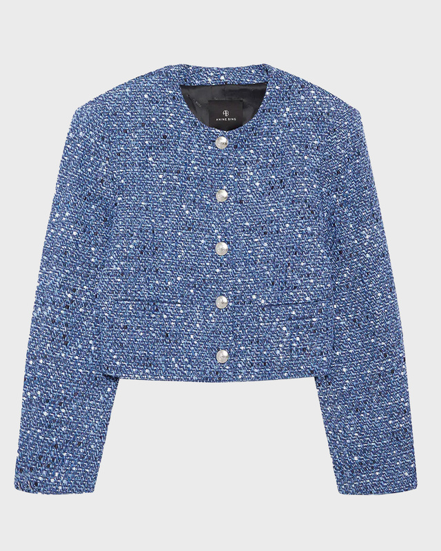 Anine Bing Jacket Amber Blue Tweed Blue L