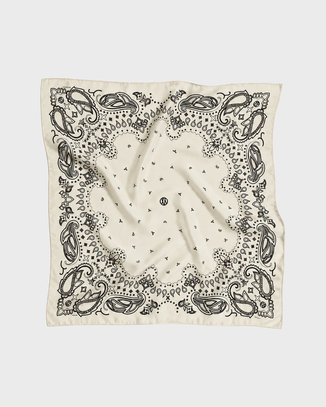 Le Scarf Skjerf Wool Paisley White 80x80 ONESIZE