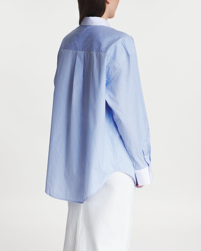 Teurn Studios Shirt Banker Vit/blå 42