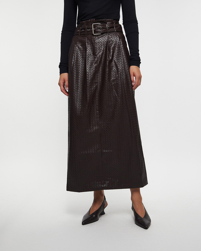 ROTATE Birger Christensen Skirt Midi Paper Waist | WAKAKUU