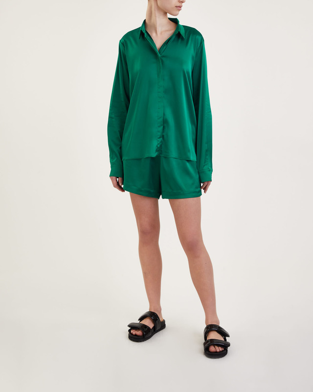 Ahlvar Gallery Skjorta Aly Satin Grön XL