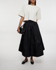 Ganni Skirt Duchesse Nylon Long Pocket Black 34