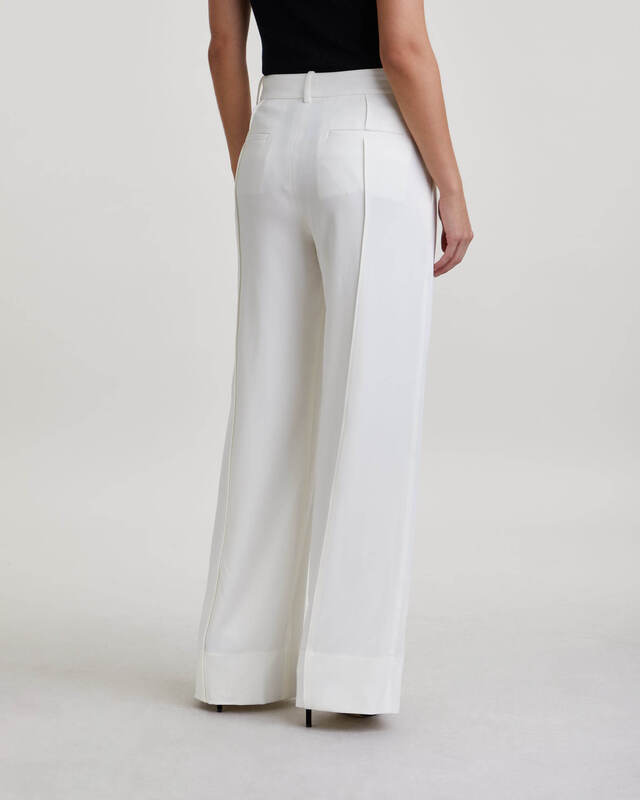 Proenza Schouler Byxor Weyes In Matte Viscose Crepe Vit US 2 ( EUR 34)
