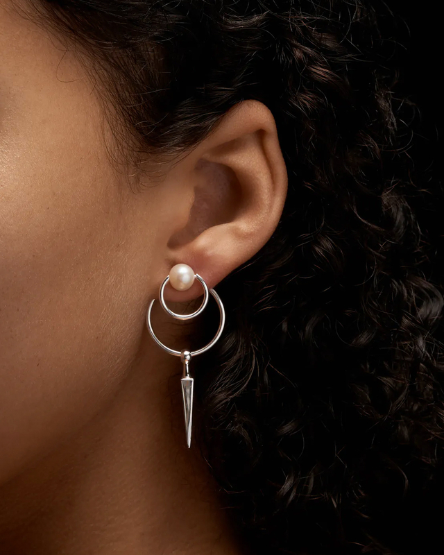 Maria Nilsdotter Poison pearl Earring Silver ONESIZE
