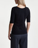 Filippa K Top Cotton Stretch Scoop Neck Black S