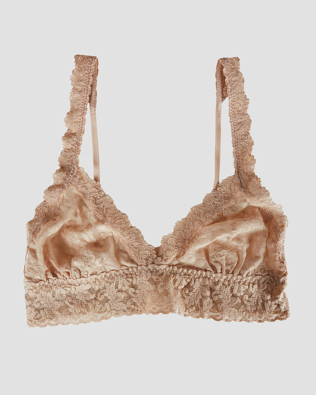 Hanky Panky Bralette Lace Crossover Chai XS