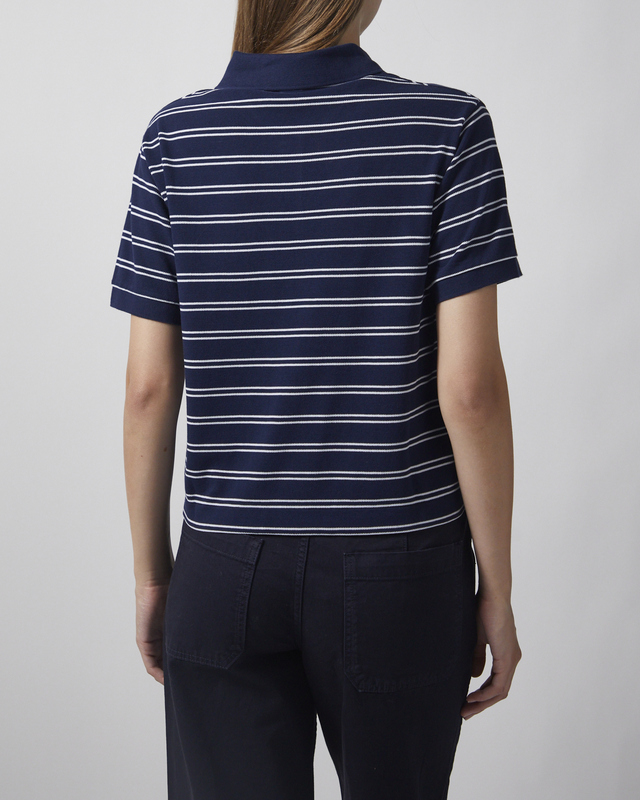 Sporty & Rich Poloskjorte Signature Logo Navy S
