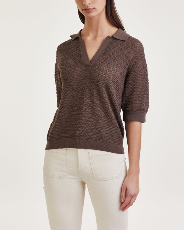 The Garment Top Tanzania Polo Espresso UK 8 (EUR 36)