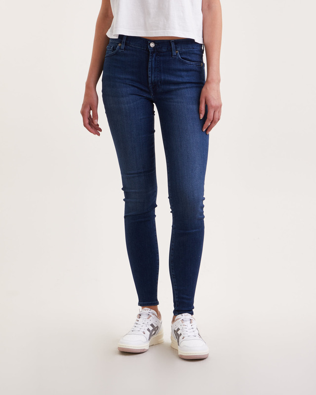 7 For All Mankind Jeans Slim Illusion Luxe Mid Blue Mörkblå 28