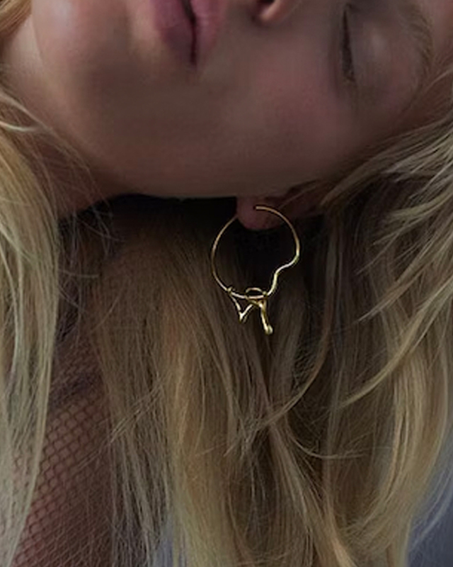 MARIA BLACK Earring Istedgade Hoop Gold ONESIZE