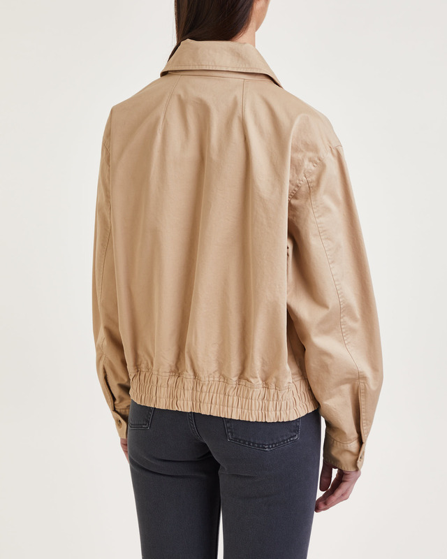 Filippa K Jacket Cotton Zip Sand 34