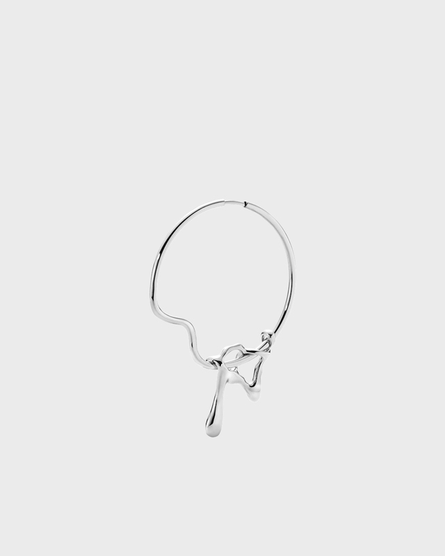 MARIA BLACK Earring Istedgade Hoop Silver ONESIZE