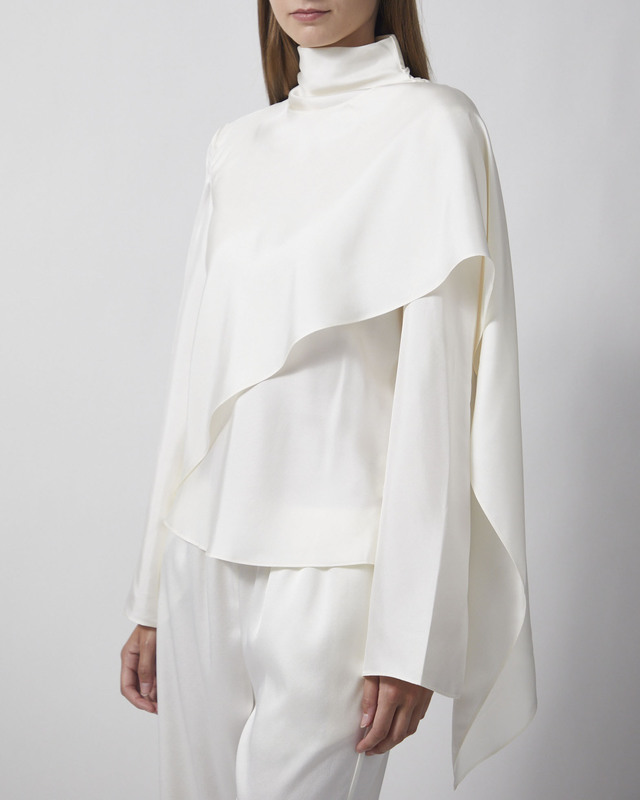 RÓHE Topp Silk Foulard Cream 36