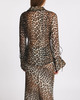 Ganni Shirt Printed Chiffon Slim Leopard 42