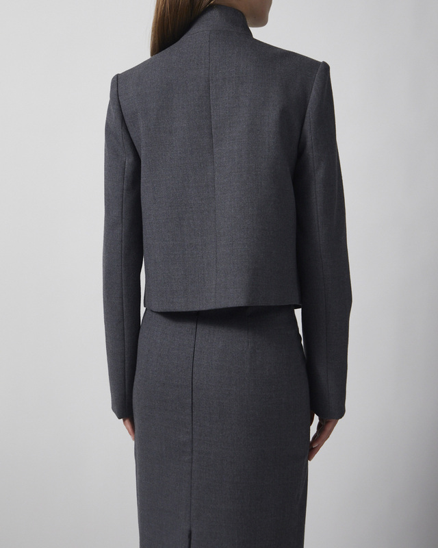 Wakakuu Icons Kavaj Turn Collar Wool Grå M