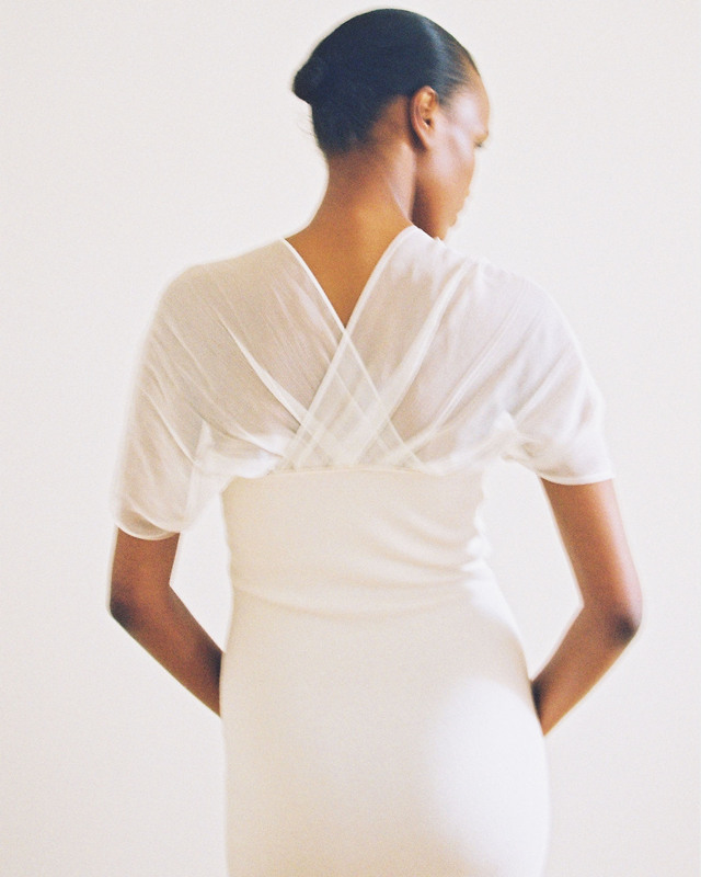 LEONÍ Dress Indira Silk-georgette Ivory 34