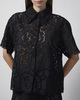 Malina Skjorte Claudia Short Sleeve Lace Black 34