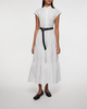 Max Mara Studio Dress Flounced Cotton Shirt  White IT 44 (EUR 38)