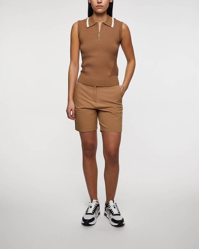 J Lindeberg Topp Ramona Knitted Polo Shirt Tiger M