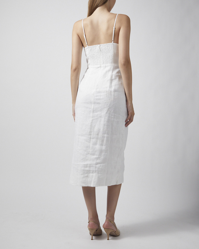 FARM Rio Klänning Sleeveless Midi Shell Offwhite XS